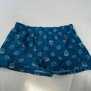 PINK smiley face pj shorts !! size medium